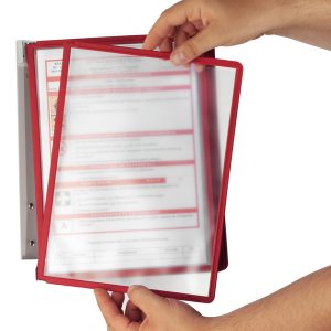Leggio da parete Vario® Wall 5 - 5 pannelli Sherpa® inclusi - rosso - Durable - immagine 2
