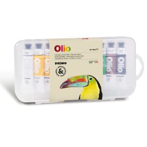 Colori a olio e acrilici - tubo da 18ml - colori assortiti - Primo - astuccio 10 colori - immagine 1
