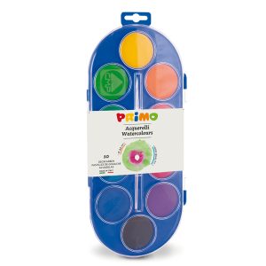 Pastiglie Acquerelli  - ø 44mm - colori assortiti - Primo - astuccio 10 pastiglie - immagine 1