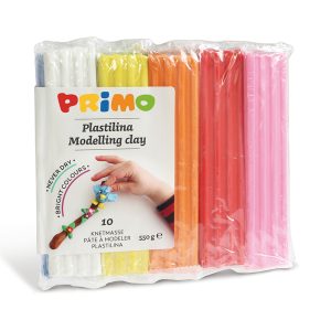 Panetto plastilina - 10 colori - 55gr - Primo - immagine 1