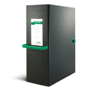 Scatola archivio Big Next - dorso 12 cm - 25x35 cm - nero/verde - Sei Rota - immagine 1