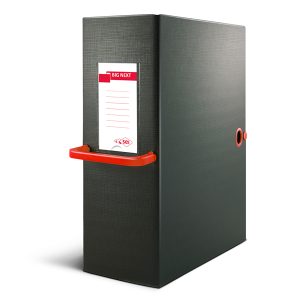 Scatola archivio Big Next - dorso 12 cm - 25x35 cm - nero/rosso - Sei Rota - immagine 1