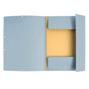 Cartellina con elastico - cartoncino lustrè - 3 lembi - 400 gr - 24x32 cm - grigio chiaro - Exacompta - immagine 1
