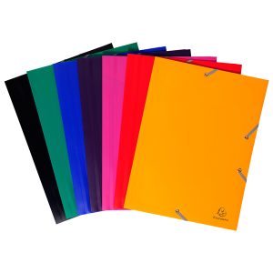 Cartellina 3 lembi - con elastici - PPL - 24x32 cm - giallo - Exacompta - immagine 1