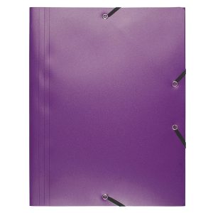 Cartellina 3 lembi - con elastici - PPL - 24x32 cm - viola - Exacompta - immagine 1