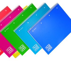 Maxiquaderno One Color - A4+ - forato - quadretto 5 mm - 80 fogli - 80 gr - spiralato - copertina PPL - Blasetti - immagine 1