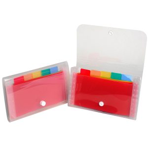 Classificatore Crystal - 6 tasche - PP - 11x18 cm - Exacompta - immagine 1