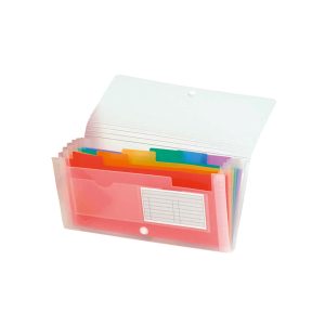 Classificatore Crystal - 7 tasche - PP - 14x26 cm - Exacompta - immagine 1