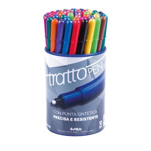 Pennarello fineliner Tratto Pen - tratto 0,5mm - colori assortiti - Tratto - barattolo 50 pezzi - immagine 1