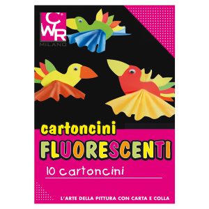 Cartelli fluo - senza scritte - 35x50 cm - 260 gr - colori assortiti - CWR - conf. 10 pezzi - immagine 1