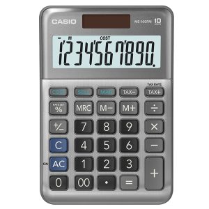 Calcolatrice da tavolo MS-100FM - 10 cifre - big display - grigio - Casio - immagine 1