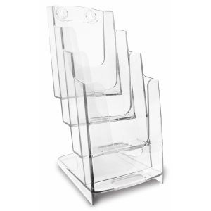 Portadepliant modulare - 4 tasche 1/3 A4 - 11,5 x 26,5 x 18,4 cm - Arda - immagine 1