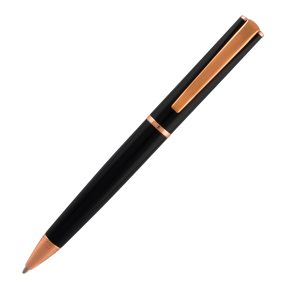Penna a sfera Linea Impressa - punta M - nero/rosegold - Monteverde - immagine 1