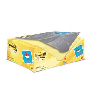 Blocco foglietti Post it® - 655CY-VP20 - 76 x 127 mm - 72 gr - giallo Canary™ - Post it® - conf. 20 blocchi - immagine 1