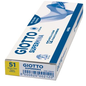 Pastello Supermina - mina 3,8 mm - giallo fluo 51 - Giotto - immagine 2