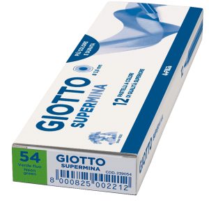 Pastello Supermina - mina 3,8 mm - verde fluo 54 - Giotto - immagine 2