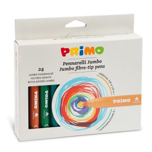 Pennarelli Jumbo - punta ø7,6mm - colori assortiti - Primo - astuccio 24 pezzi - immagine 1