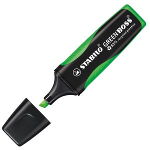 Evidenziatore Green Boss - punta a scalpello - tratto 2 - 5 mm - verde 33 - 83% plastica riciclata - Stabilo - immagine 1