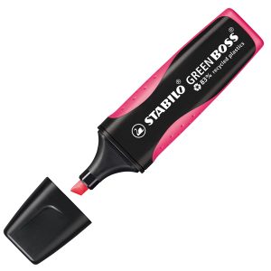Evidenziatore Green Boss - punta a scalpello - tratto 2 - 5 mm - rosa 56 - 83% plastica riciclata - Stabilo - immagine 1