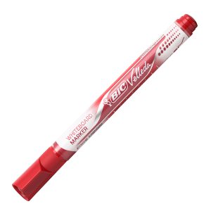 Marcatori Whiteboard Marker Velleda liquid Ink - punta tonda 2,2mm - rosso - Bic - immagine 3