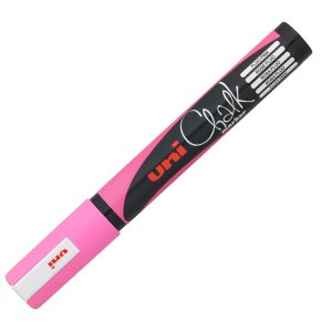 Marcatore a gesso liquido Uni Chalk Marker - punta tonda da 1,80-2,50mm - rosa fluo - Uni Mitsubishi - immagine 1