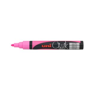 Marcatore a gesso liquido Uni Chalk Marker - punta tonda da 1,80-2,50mm - rosa fluo - Uni Mitsubishi - immagine 2