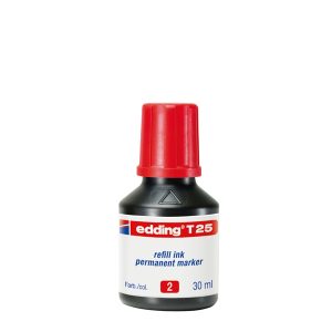 Ricarica Inchiostro per Marcatore Permanente - contenuto 30ml - rosso - Edding - immagine 1