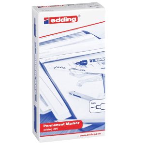 Marcatore permanente Edding 400 - punta tonda - tratto 1mm - blu - Edding - immagine 2