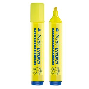 Evidenziatore Tratto Video  - punta a scalpello - tratto da 1,0mm-5,0mm - giallo - Tratto - immagine 1