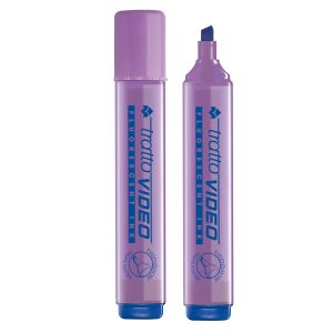Evidenziatore Tratto Video  - punta a scalpello - tratto da 1,0mm-5,0mm - lilla - Tratto - immagine 1
