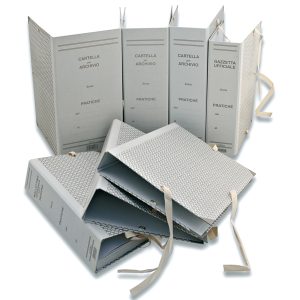 Faldone - legacci rivettati - 35x25 cm - dorso 10 cm - grigio - Euro-cart - immagine 1