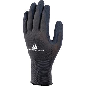 Guanti da lavoro VE630 - poliestere - palmo in lattice - taglia 10 - grigio - Deltaplus - immagine 1
