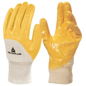 Guanti da lavoro pesante NI015 - nitrile leggero - taglia 09 - giallo - Deltaplus - immagine 1
