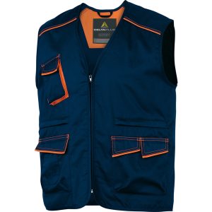 Gilet da lavoro Panostyle® M6GIL - sargia/poliestere/cotone - taglia L - blu/arancio - Deltaplus - immagine 1