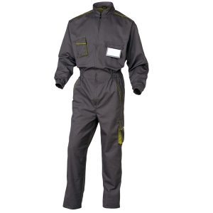 Tuta da lavoro Panostyle® M6COM - sargia/poliestere/cotone - taglia XL - grigio/verde - Deltaplus - immagine 1