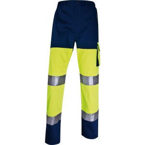 Pantalone alta visibilità PHPA2 - sargia/poliestere/cotone - taglia XL - giallo fluo - Deltaplus - immagine 1