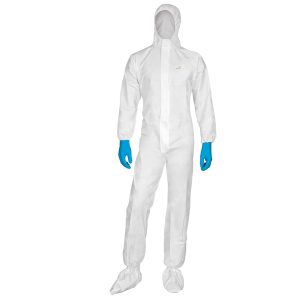 Tuta di protezione da rischio chimico DT115 - monouso - taglia L - bianco - Deltaplus - immagine 1