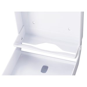 Distributore asciugamani piegati Basica - 27,8 x 12,8 x 38 cm - bianco/grigio - Medial International - immagine 2