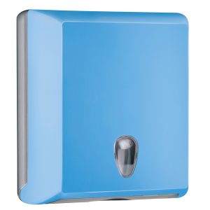 Dispenser asciugamani piegati Soft Touch - 29x10,5x30,5 cm - azzurro - Mar Plast - immagine 1