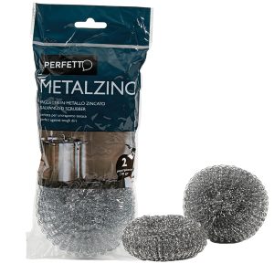 Spugna zincata - 30 gr - metallo zincato - Perfetto - conf. 2 pezzi - immagine 1
