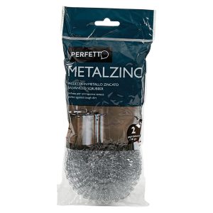 Spugna zincata - 30 gr - metallo zincato - Perfetto - conf. 2 pezzi - immagine 2