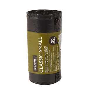 Sacchi per rifiuti Classic Small - 50x60 cm - 30 L - 10 micron - nero - Perfetto - rotolo da 20 sacchetti - immagine 1