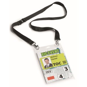 Portanome A6 per eventi - cordoncino nero - Durable - conf. 10 pezzi - immagine 1