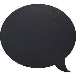 Lavagna da parete Silhouette - 47 x 27,3 cm - forma fumetto - nero - Securit - immagine 1