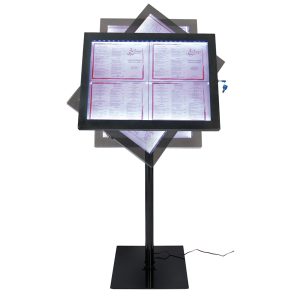 Espositore a LED per esterni/interni - display 4 x A4 - Securit - immagine 3