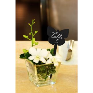 Silhouette Tags - forma farfalla - nero - Securit - set 5 pezzi - immagine 2