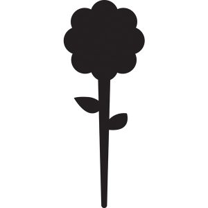 Silhouette Tags - formato fiore - 15 x 25 cm - nero - Securit - set 5 pezzi - immagine 1