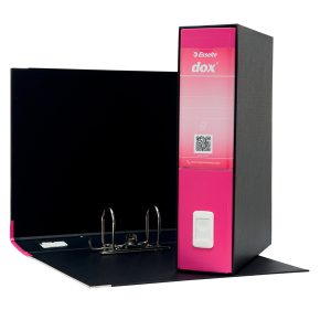 Registratore Dox 2 - dorso 8 cm - protocollo 23 x 34 cm - fucsia - Esselte Dox - immagine 1
