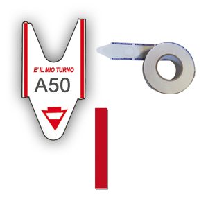 Rotolo da 2000 ticket per elimina code - rosso - Printex - conf. 5 rotoli - immagine 1