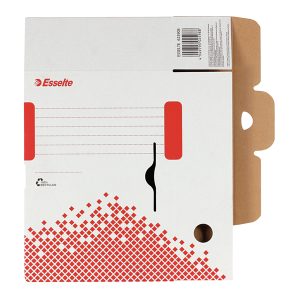 Scatola archivio Speedbox - dorso 10 cm - 35x25cm - bianco e rosso - Esselte - immagine 4